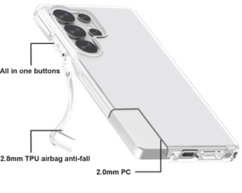 Transparant Hard-Cover Bescherm-Hoes + Screenprotector voor Samsung Galaxy S25 ULTRA