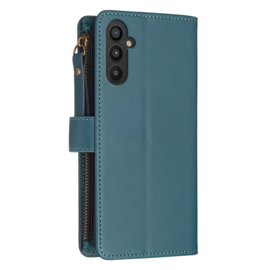 9 Pas - Portemonnee Etui Hoes voor Samsung Galaxy A34   -  Groen