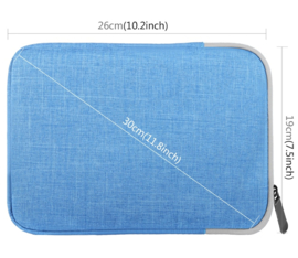 Bescherm-Opberg Hoes Pouch Sleeve voor iPad 10.2 - iPad Air    Blauw
