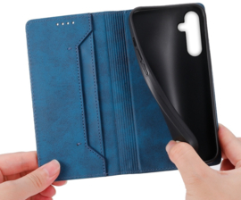 Luxe BookCover Hoes Etui voor Samsung Galaxy A16 - A26 -  Blauw