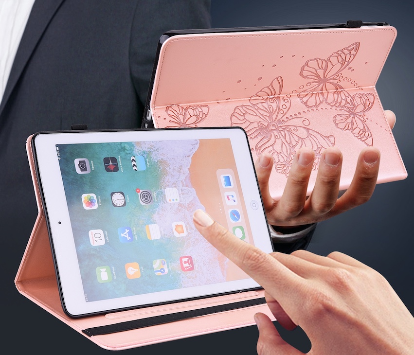 Bescherm-Etui Hoes Map voor Xiaomi Redmi Pad SE - 11  -  Vlinders -  Roze