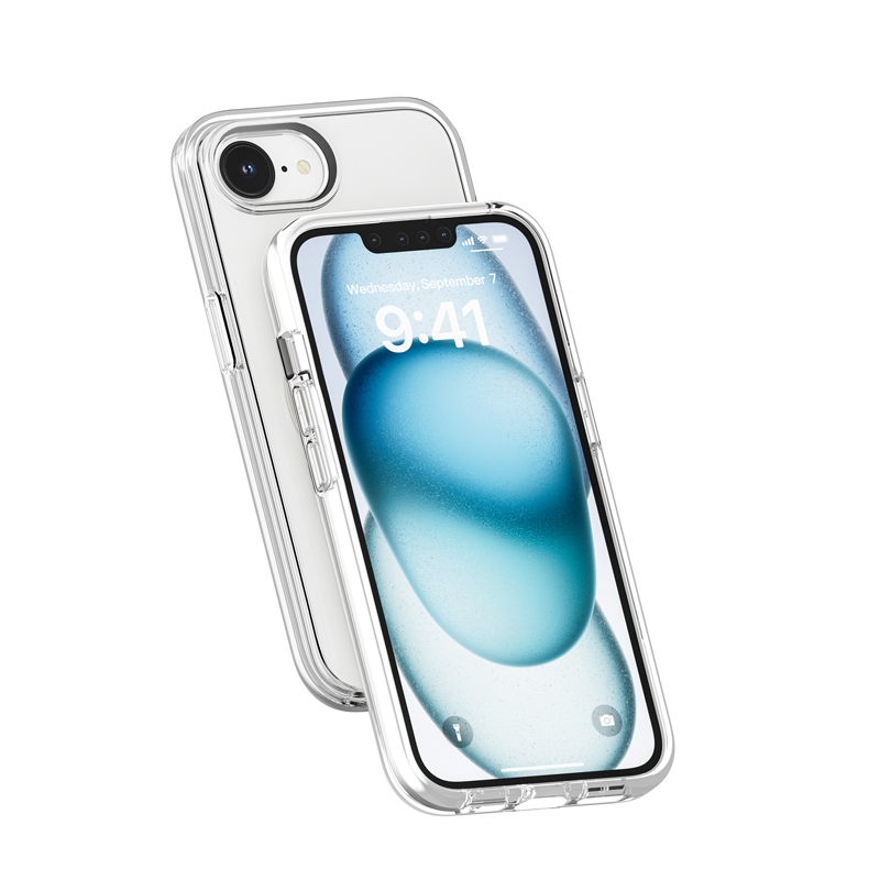 Transparant Hard-Cover Bescherm-Hoes + Screenprotector voor iPhone 16e