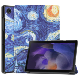 Bescherm-Cover Map Hoes voor Samsung Galaxy Tab A8 10.5  - Van Gogh Sterrenhemel