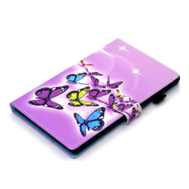 Bescherm-Etui Hoes Map voor Samsung Galaxy Tab A9 Plus - 11 -  Vlinders - Roze