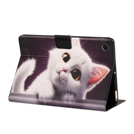 Luxe Bescherm-Etui Hoes Map voor Samsung Galaxy Tab  A9 Plus - A11 Plus - 11"  -   "Lieve Kitten"