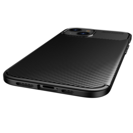 Luxe TPU Carbon  Bescherm-Hoes  voor iPhone 13 Mini     Blauw