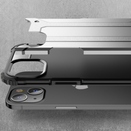 Hybrid Armor-Case Bescherm-Cover Hoes voor iPhone 13   Zwart