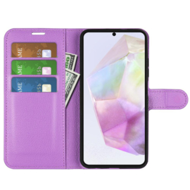 Boek-Cover Hoes Etui voor Samsung Galaxy A36 - A56  -  Lila - Paars