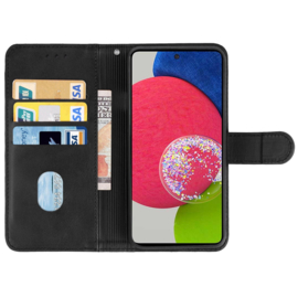 PU BookCover Hoes Etui voor Samsung Galaxy A53    Zwart