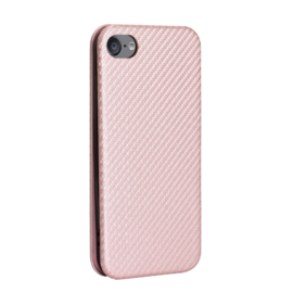 Slim Carbon  Cover Hoes Etui voor iPod Touch   Roze