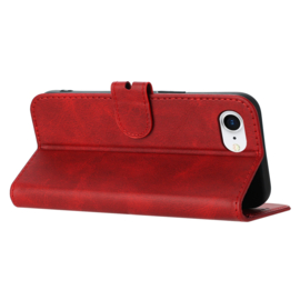 Luxe BookCover Hoes Etui voor Apple iPhone 16e   -  Cartoon Cats  -  Rood   - Reliëf