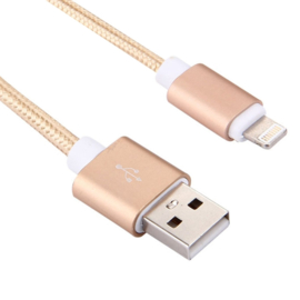 Lightning Oplader en Data USB Kabel voor iPhone 13 -   20cm. Goud