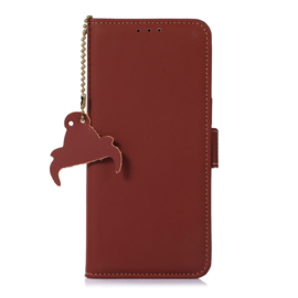 Lederen BoekCover Etui Hoes voor Samsung Galaxy A36  -  A56   -  Bruin
