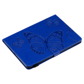 Luxe Bescherm-Etui Map voor iPad 10.2 - iPad Air 10.5  - "Vlinder"  Blauw