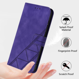 Hoes - Etui - Tas voor iPhone 16e  - Met Schouder - Draagkoord -  Paars