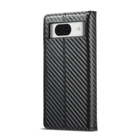 Luxe BookCover Hoes Etui voor Google  Pixel 8 -   Zwart-Rood-Carbon