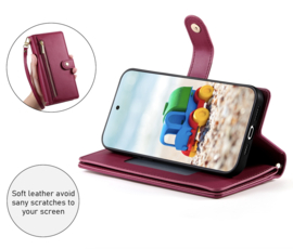 Luxe Portemonnee - Etui  Hoes Tas voor Google Pixel 9 - 9 Pro - 10 - 10 Pro  -  Met Schouder - Draagkoord -  Rood