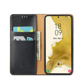 Luxe BookCover Hoes Etui voor Samsung Galaxy S24   -  Zwart