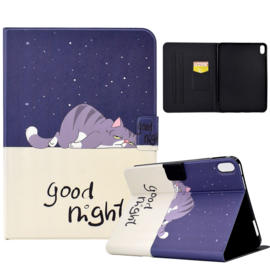 Cute Lazy Cat - Bescherm-Etui Map Hoes voor  iPad 10th - 10.9  2022