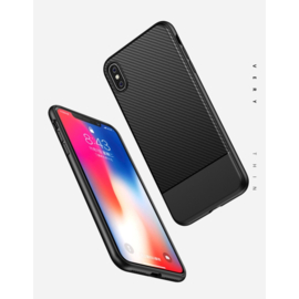 Slim Carbon Bescherm-Hoes Skin  voor iPhone XR   Grijs