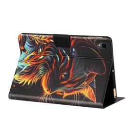 Luxe Bescherm-Etui Hoes Map voor Samsung Galaxy Tab S11 - 11" -    "Kat"