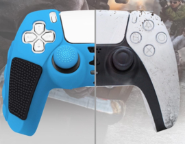 Grip Silicone Hoes / Skin voor Playstation 5 PS5 DualSense Controller  -  Blauw  -   V3