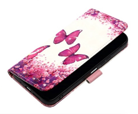 Bescherm-Etui Mapje Hoes voor iPod Touch   - Roze Vlinder