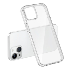 TPU Bescherm-Hoes Cover Skin voor iPhone 15    Transparant-Wit