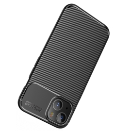 Luxe TPU Carbon  Bescherm-Hoes  voor iPhone 13 Mini     Zwart