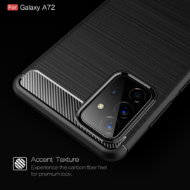 Flex Armor TPU Bescherm-Hoes Skin voor Samsung Galaxy A72   Zwart
