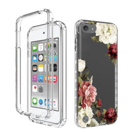 Armor-Case Bescherm-Cover Skin Sleeve voor iPod Touch  Blauw - Roos - Transparant