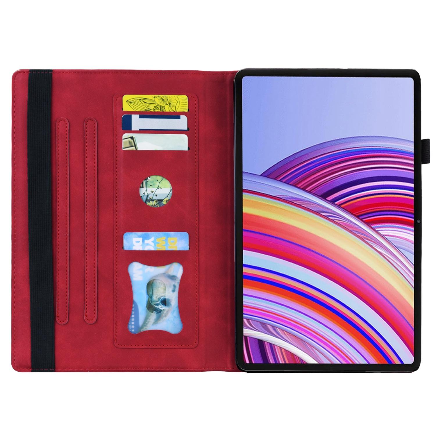 Luxe Bescherm-Etui Hoes Map voor Xiaomi Redmi Pad 2 - 11"  -   Rood