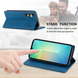 Luxe BookCover Hoes Etui voor Samsung Galaxy A16 - A26 -  Blauw