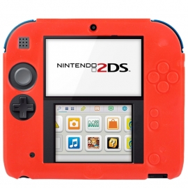 Silicone Bescherm Hoes voor Nintendo 2DS  Rood