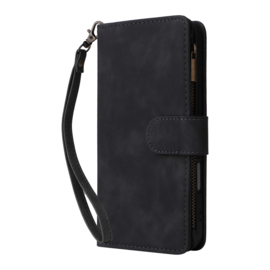 Portemonnee - Etui  Tas voor iPhone 16  - Met Schouder - Draagkoord -  Zwart