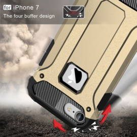 iPhone 7 - Hybrid Tough Armor-Case Bescherm-Cover Hoes - Goud
