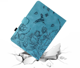 Bescherm-Etui Hoes Map voor Samsung Galaxy Tab S10 FE PLUS - 13.1 - Kolibrie -  Turquoise