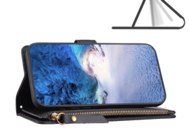 9 Pas - Luxe BookCover Wallet Etui voor Samsung Galaxy S23 PLUS    Zwart