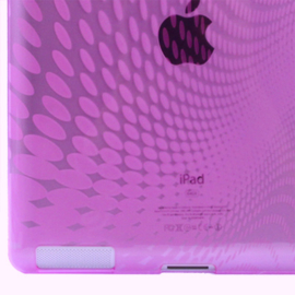 TPU Bescherm- Hoes Cover Skin voor iPad 3 Paars