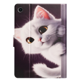 Luxe Bescherm-Etui Hoes Map voor Samsung Galaxy Tab  A9 Plus - A11 Plus - 11"  -   "Lieve Kitten"
