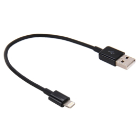 20cm Lightning Oplader en Data USB 2.0 Kabel voor iPod Touch    Zwart