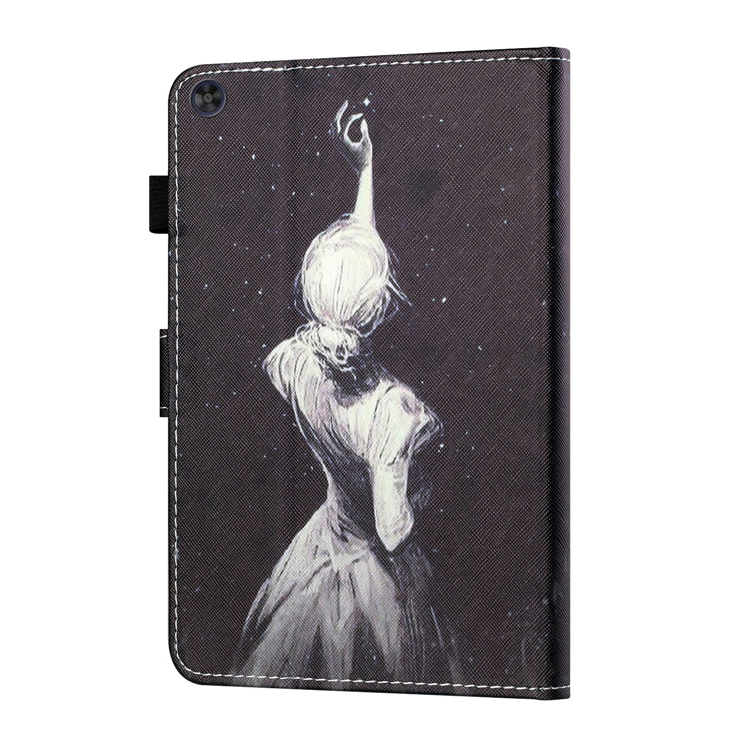 Bescherm-Etui Hoes Map voor Samsung Galaxy Tab A9 Plus - 11 - Sterren-Meisje   Tekening-Stijl