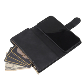 BookCover Wallet Etui voor iPhone 12 - 12 Pro   Zwart