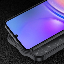 Samsung Galaxy A06  - Carbon TPU Bescherm-Hoes Skin - Zwart