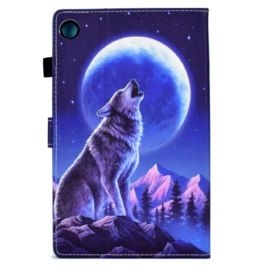 Luxe Bescherm-Etui Hoes Map voor Samsung Galaxy Tab A9 Plus - 11 -    Wolf