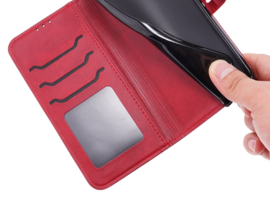 Luxe BookCover Hoes Etui voor Apple iPhone 16e   -  Cartoon Cats  -  Rood   - Reliëf