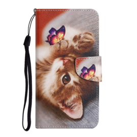 BoekCover Hoes Etui voor Samsung Galaxy A06  -      Kitten - Vlinder