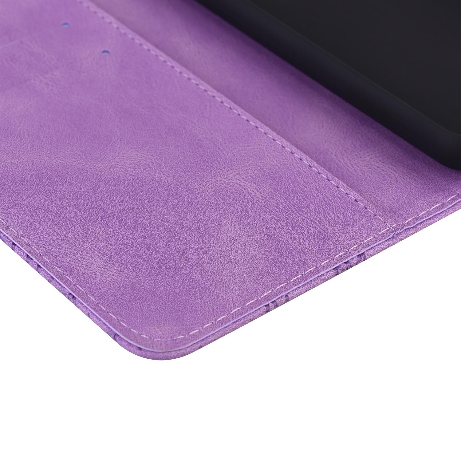 BoekCover Etui Hoes voor Samsung Galaxy A36 - A56  -  Paars  -  Vlinder  - Reliëf