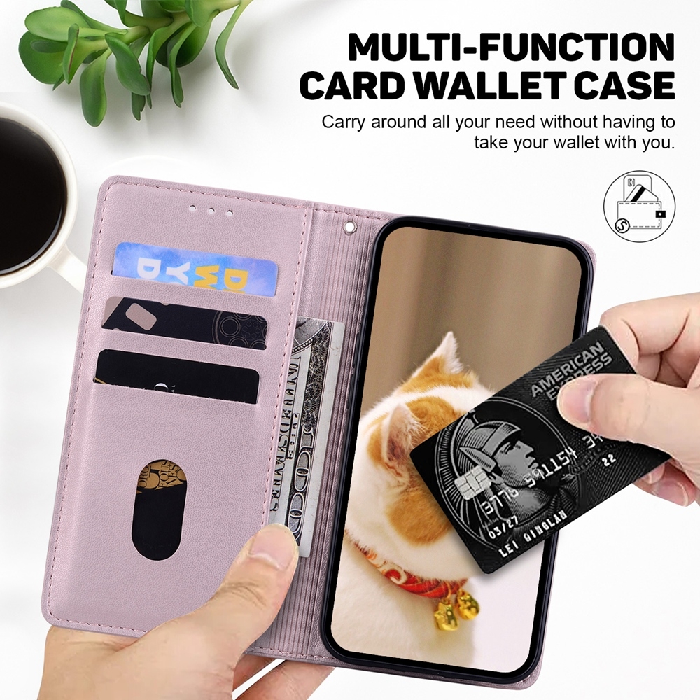 BookCover Hoes Etui voor Samsung Galaxy A56 - A36  -  Cartoon Cats  - Roze   - Reliëf