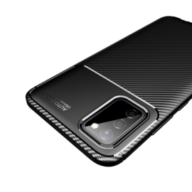 Samsung Galaxy A22 5G   - Carbon TPU Bescherm-Hoes Skin -  Zwart